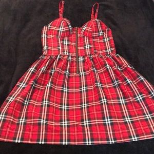 Hot Topic Red Plaid Dress
